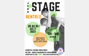 Stage rentrée 28➡️31 août