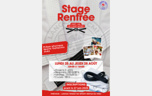 Stage Rentrée - Inscriptions